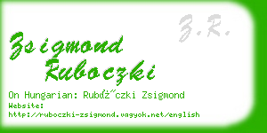 zsigmond ruboczki business card